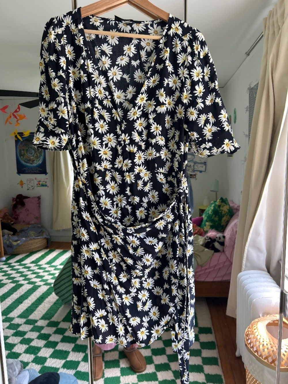 Black and White Daisy Dress